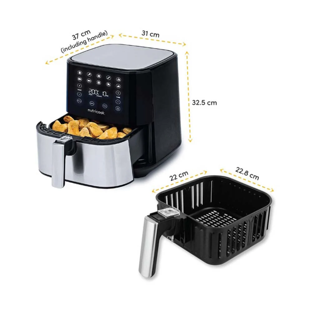 Nutricook Rapid Air Fryer 5.5L Black - Image 3