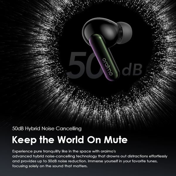 Oraimo Freepods 5 ANC True Wireless Earbuds, IPX4 Water Proof, BT V5.4, 300mAh, Grey, OTW-630 - Image 4