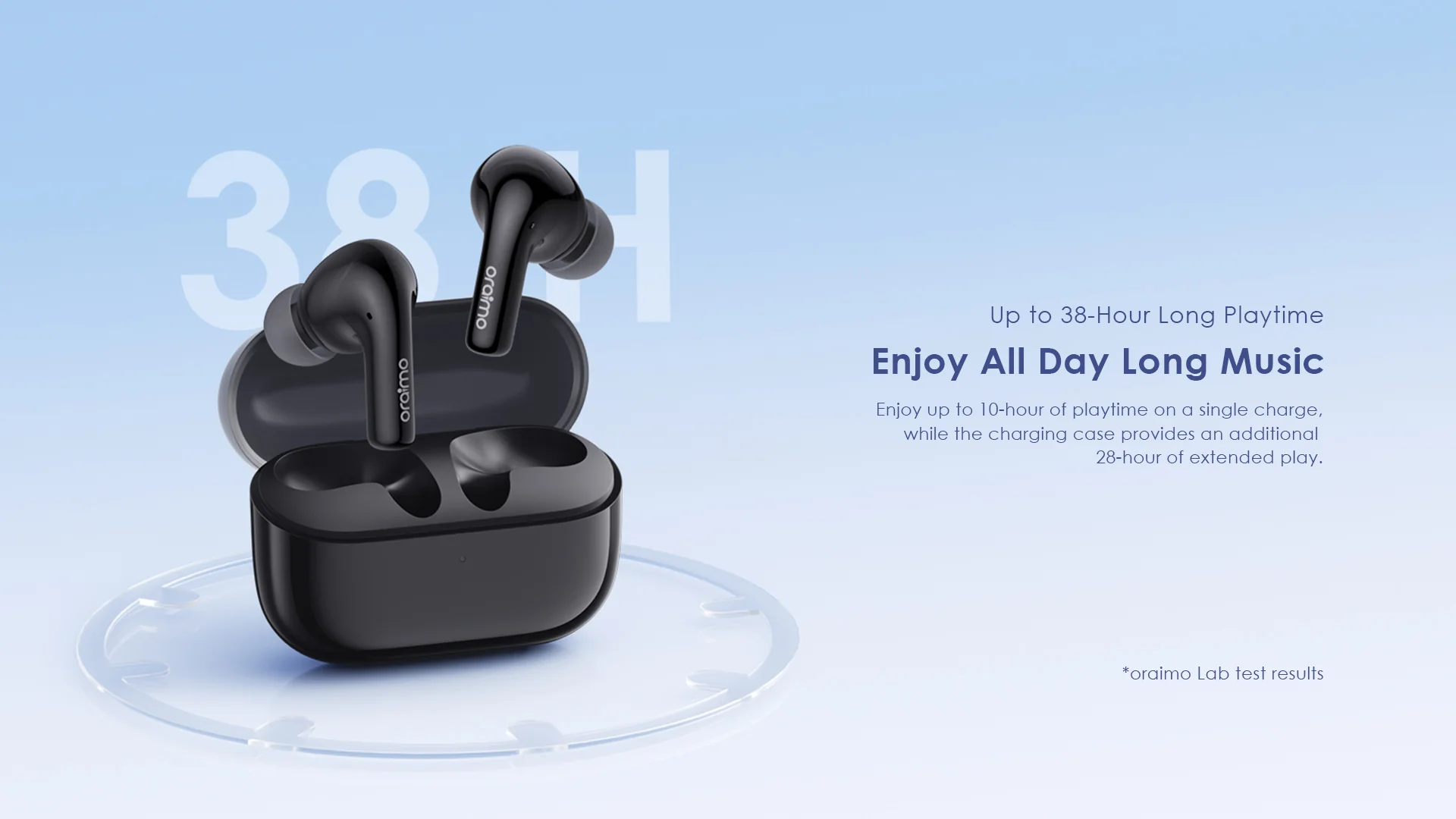Oraimo SpaceBuds Z ANC True Wireless Earbuds, IPX5 Water Proof, BT V5.4, 300mAh, Blue, OTW-625MBLU - Image 5
