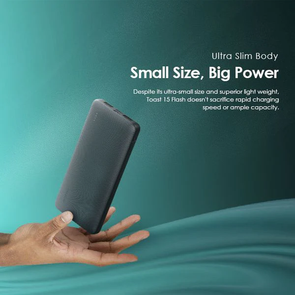 Oraimo Toast 15 Dual input Power Bank, 15W Type-C IN & OUT, Fast Charging, 20,000 mAh, Black, OPB-1100 - Image 4