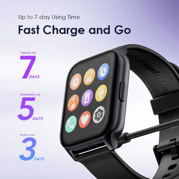 Oraimo  Watch 4 Plus  Bluetooth Call Smart Watch, AI-Generated Watch Faces, BT V5.2, 300mAh, Black, OSW-801 - Image 6