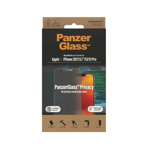 Panzer Privacy Screen Protector for Apple iPhone 14 with Applicator Black - Image 3
