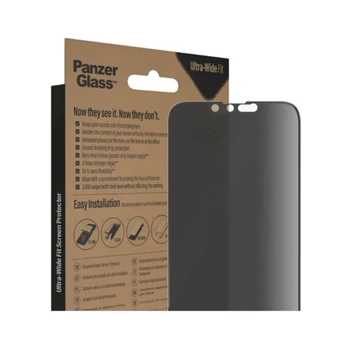 Panzer Privacy Screen Protector for Apple iPhone 14 with Applicator Black - Image 6