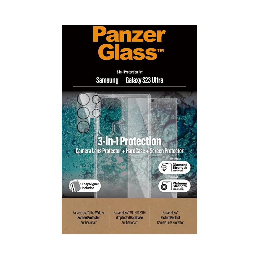 PanzerGlass 3-In-1 Protection Bundle For Samsung Galaxy S23 Ultra Clear - Image 4