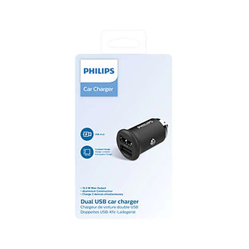 Philips Dual Port 3.1A Car Charger Black - Image 2