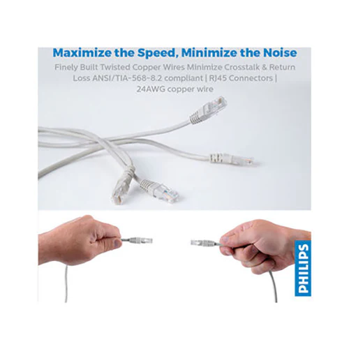 Philips Ethernet Lan Network Cable 500cm White - Image 3