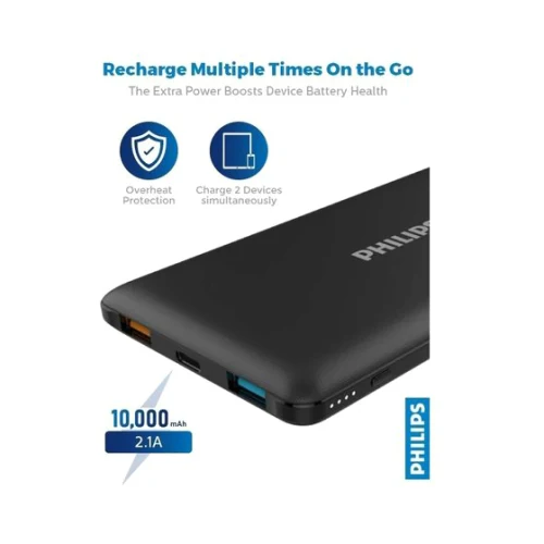 Philips Fast Charging Power Bank 10000mAh Black - Image 3