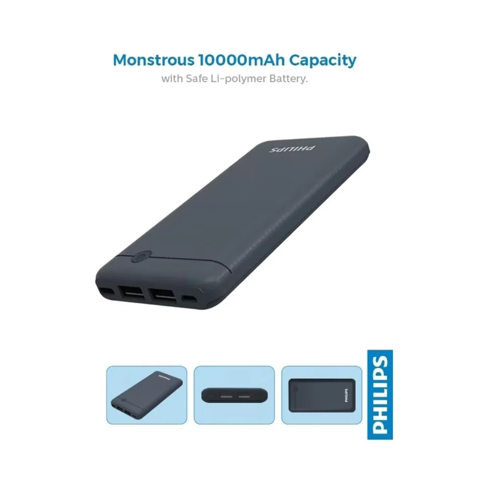 Philips Portable Power Bank 10000mAh Blue - Image 2