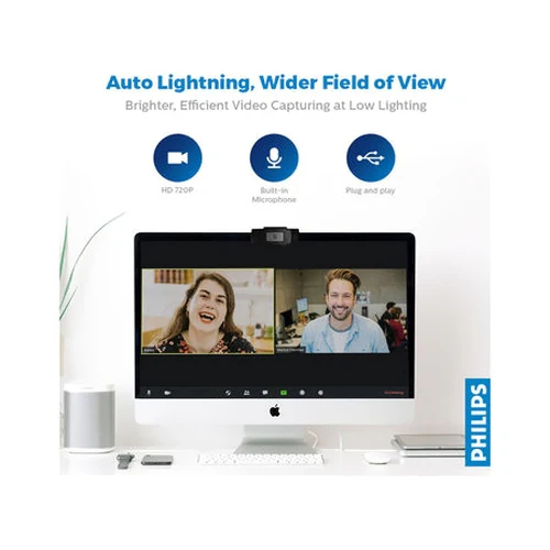Philips USB 1280x720P HD Web Camera Black - Image 3