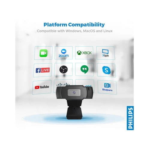 Philips USB 1280x720P HD Web Camera Black - Image 5