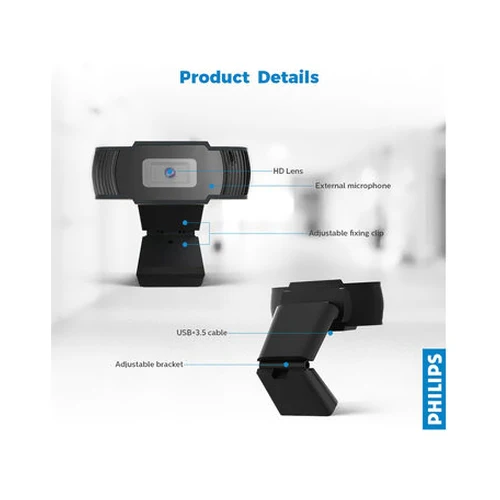 Philips USB 1280x720P HD Web Camera Black - Image 6