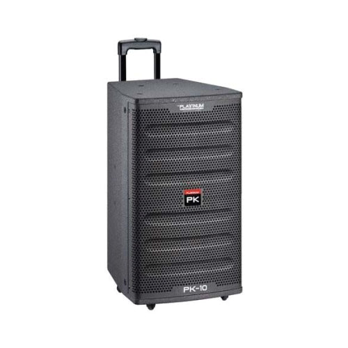 Platinum Built-In Karaoke Trolley Speaker With Microphone Black