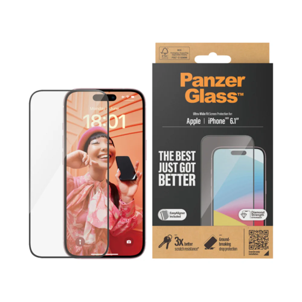 PanzerGlass Ultra-Wide Fit Screen Protector iPhone 15 Clear - Image 4