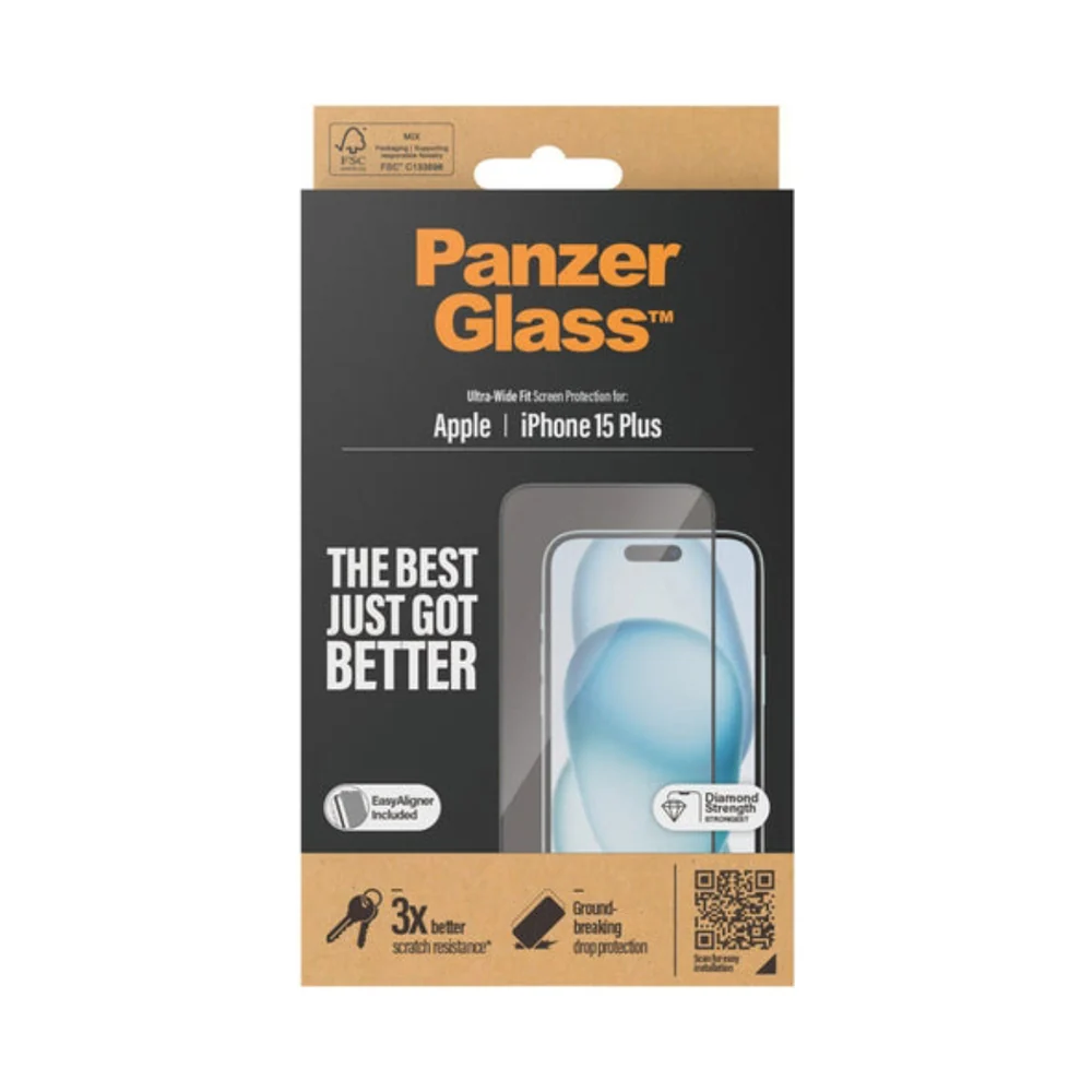 PanzerGlass Ultra-Wide Fit Privacy Screen Protector iPhone 15 Plus Clear - Image 6