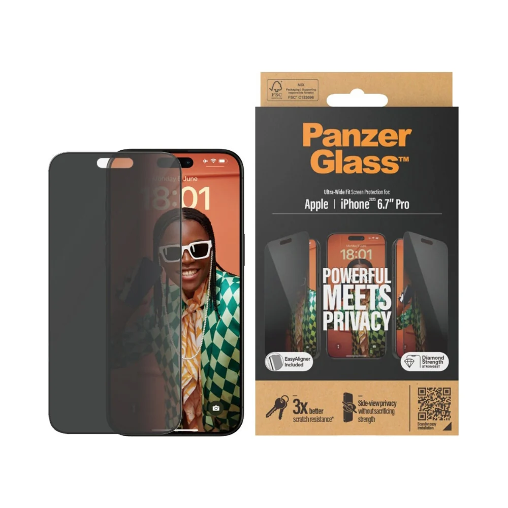 PanzerGlass UltraWide Privacy Screen Protector for Apple iPhone 15 Pro Max Black - Image 7