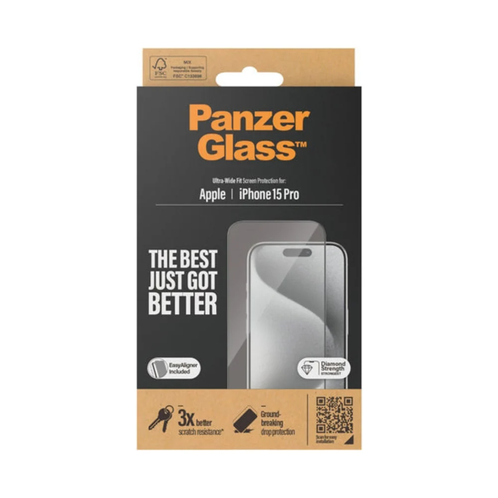 PanzerGlass Ultra-Wide Fit Screen Protector For Iphone 15 Pro Clear - Image 6