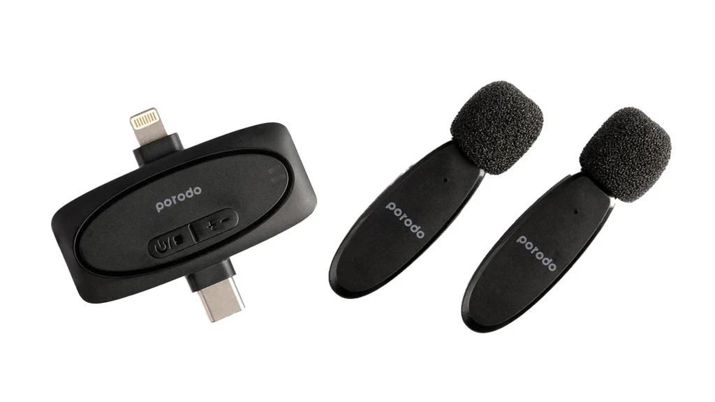 Porodo Dual Connector Lavalier Microphone Dual Mic - Image 5