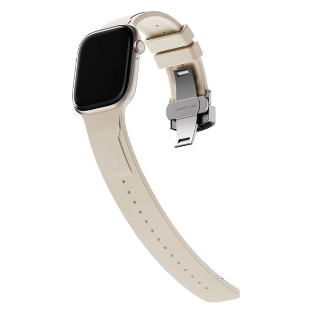PREMIUM FLUORO RUBBER WATCH BAND-STL