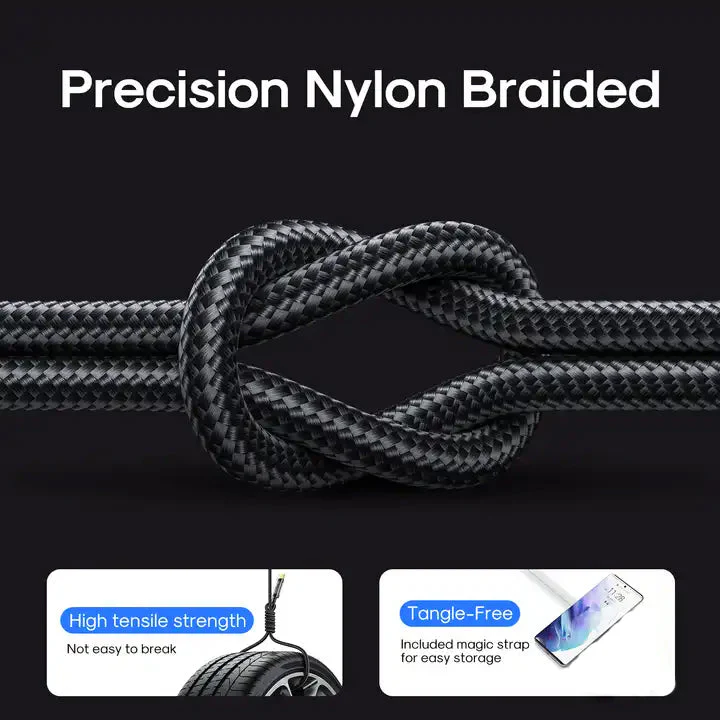PROTECT  Charge and Data Nylon Braided Cable, Type-C to Lightning, 1.2 Meter, Black, CL120 - Image 6