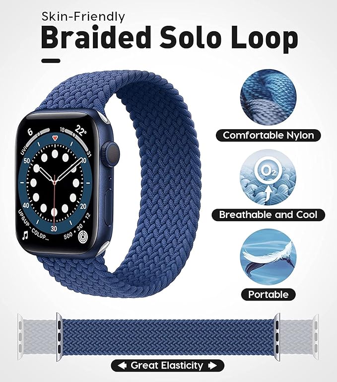 PROTECT  Foxcon Band Watch Strap, For Apple Watch, 38/40mm, Blue, FWS38BLU - Image 3