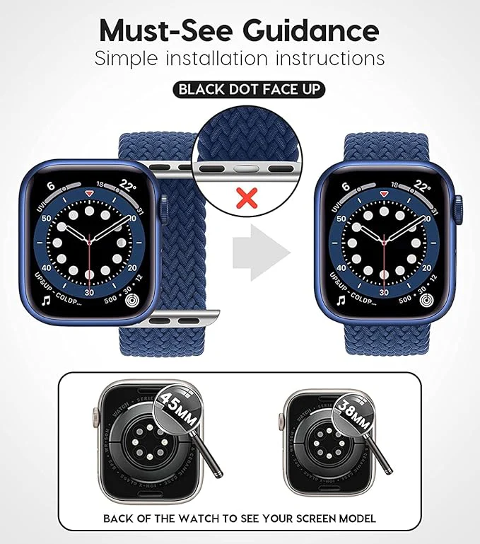 PROTECT  Foxcon Band Watch Strap, For Apple Watch, 38/40mm, Blue, FWS38BLU - Image 4
