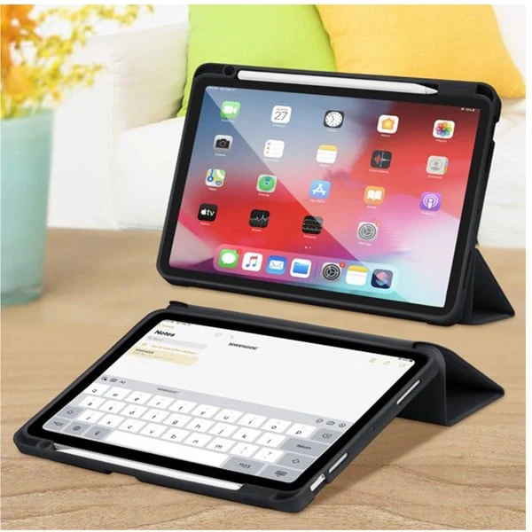 PROTECT iPad Air 10.9 inch Protective Ipad Cover, With Screen Protector, Silcon, Trifold Stand , Auto Wakeup Sleep, Pen Slot, Black, PIPADA10.9BLK - Image 2