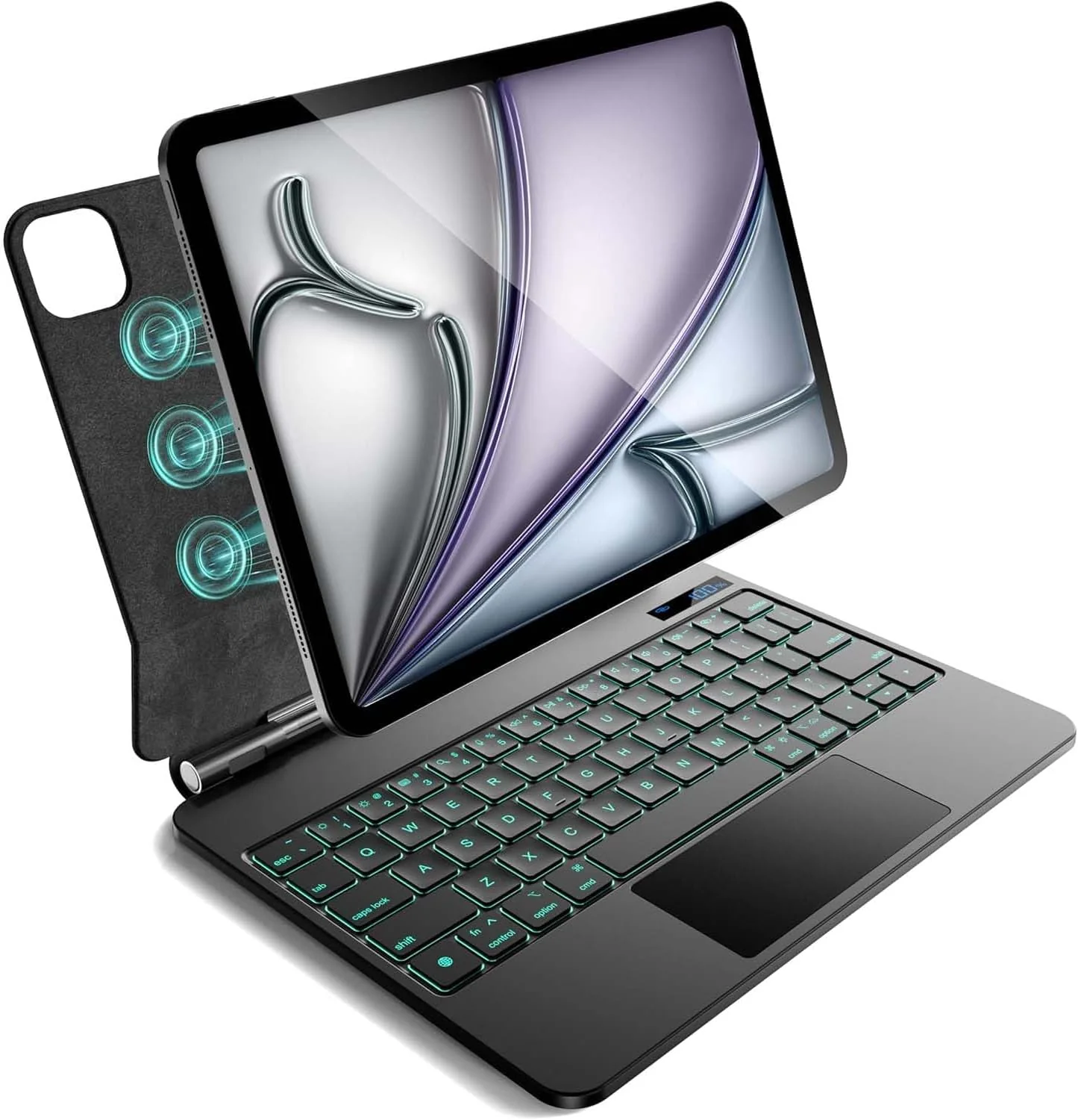 PROTECT  iPad Pro 12.9 inch  Magnetic Tablet Keyboard, Bluetooth, With Trackpad, Backlit, Grey, HL118-129