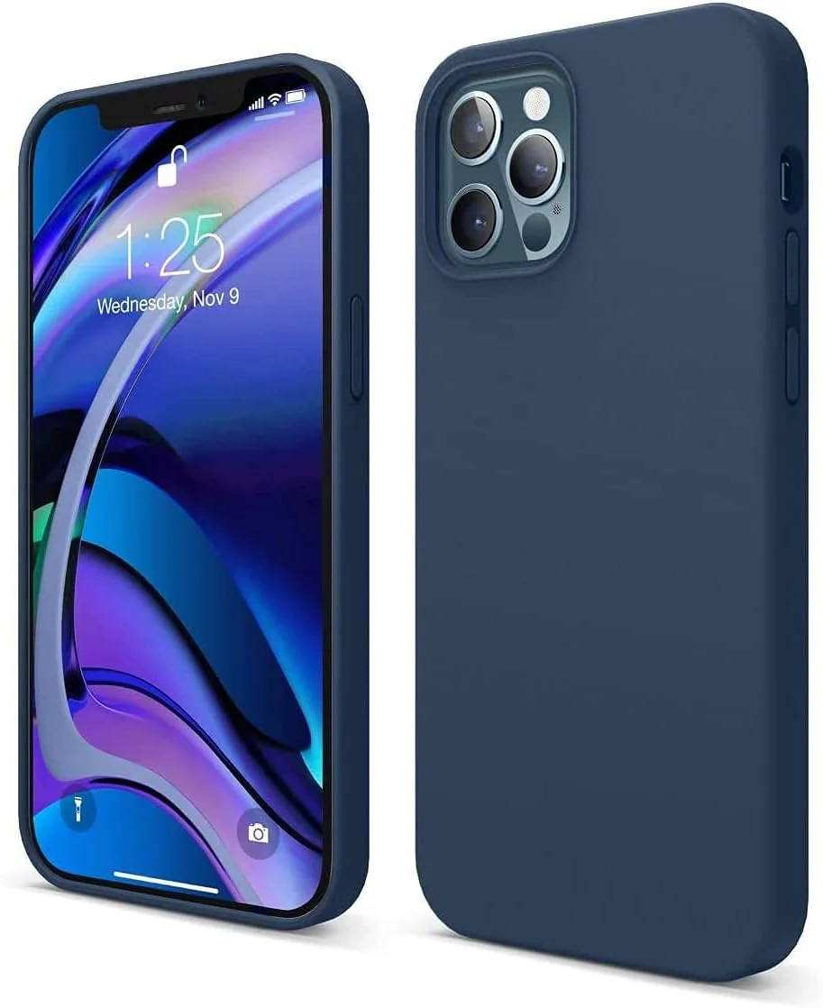 PROTECT  iPhone 12 Pro Max Straw Phone Case, Biodgradable, Blue, SIP12PMNB