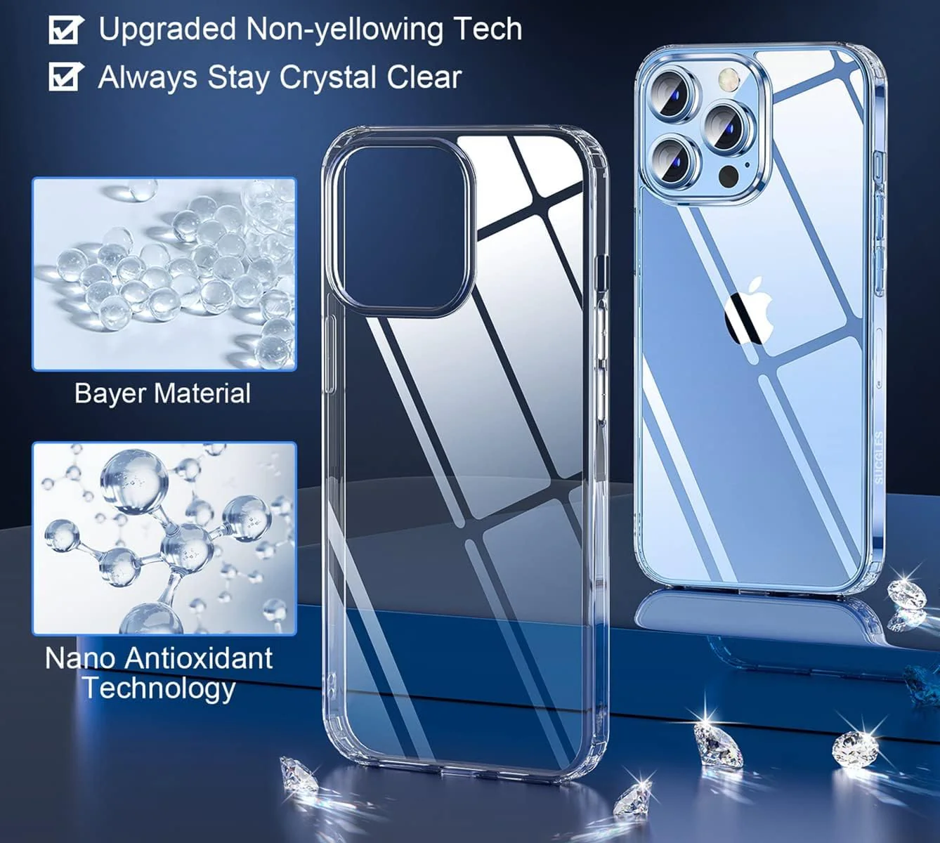 PROTECT  iPhone 13 Pro Max Lucid Phone Case, Anti Scratch, Bundle, Screen Protector included, Protective, Clear, LIP13PM - Image 2