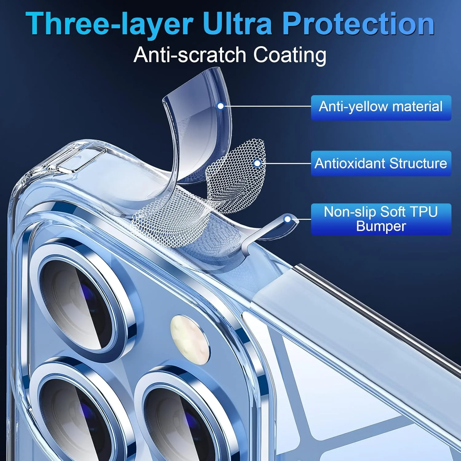 PROTECT  iPhone 13 Pro Max Lucid Phone Case, Anti Scratch, Bundle, Screen Protector included, Protective, Clear, LIP13PM - Image 4