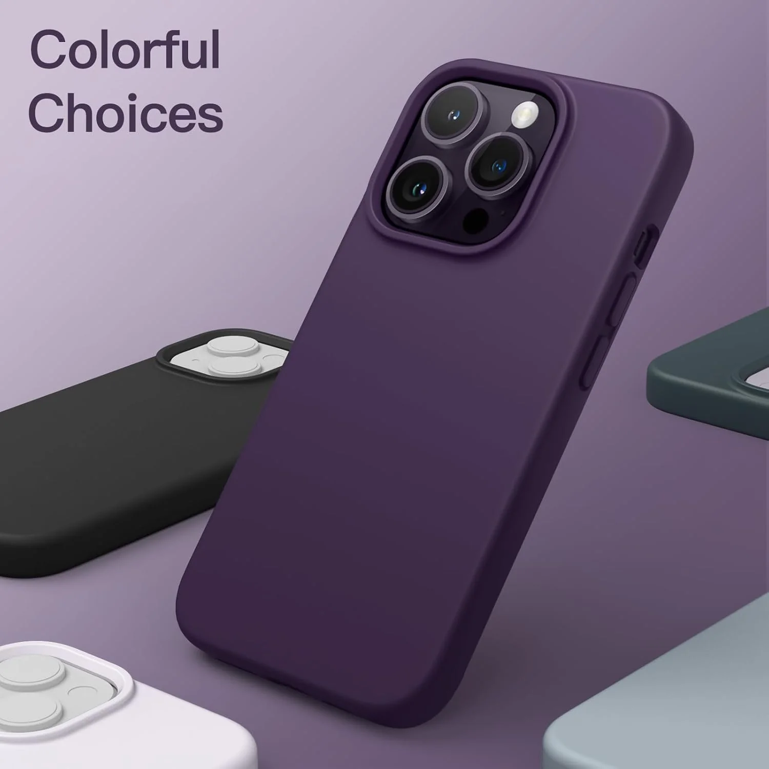 PROTECT  iphone 14 Plus Silicon Phone Case, Magsafe, Bundle, Screen Protector included, Protective, Anti Scratch, Purble, SMIP14PPUR - Image 6