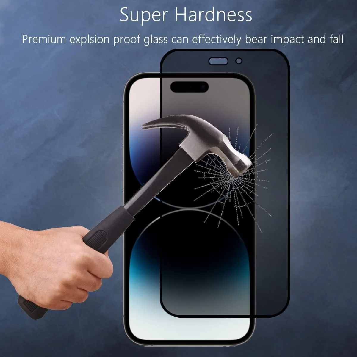 PROTECT  iPhone 14 Pro Max Privacy Screen Protector,  9D Tempered Glass, Anti Scratch, Matte , Black, PIP14PM - Image 3