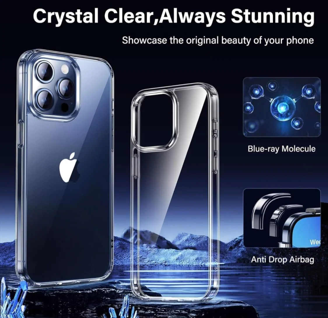 PROTECT iPhone 15 Pro Lucid Phone Case, Anti Scratch, Transparent, Protective, Clear, LIP15P - Image 2