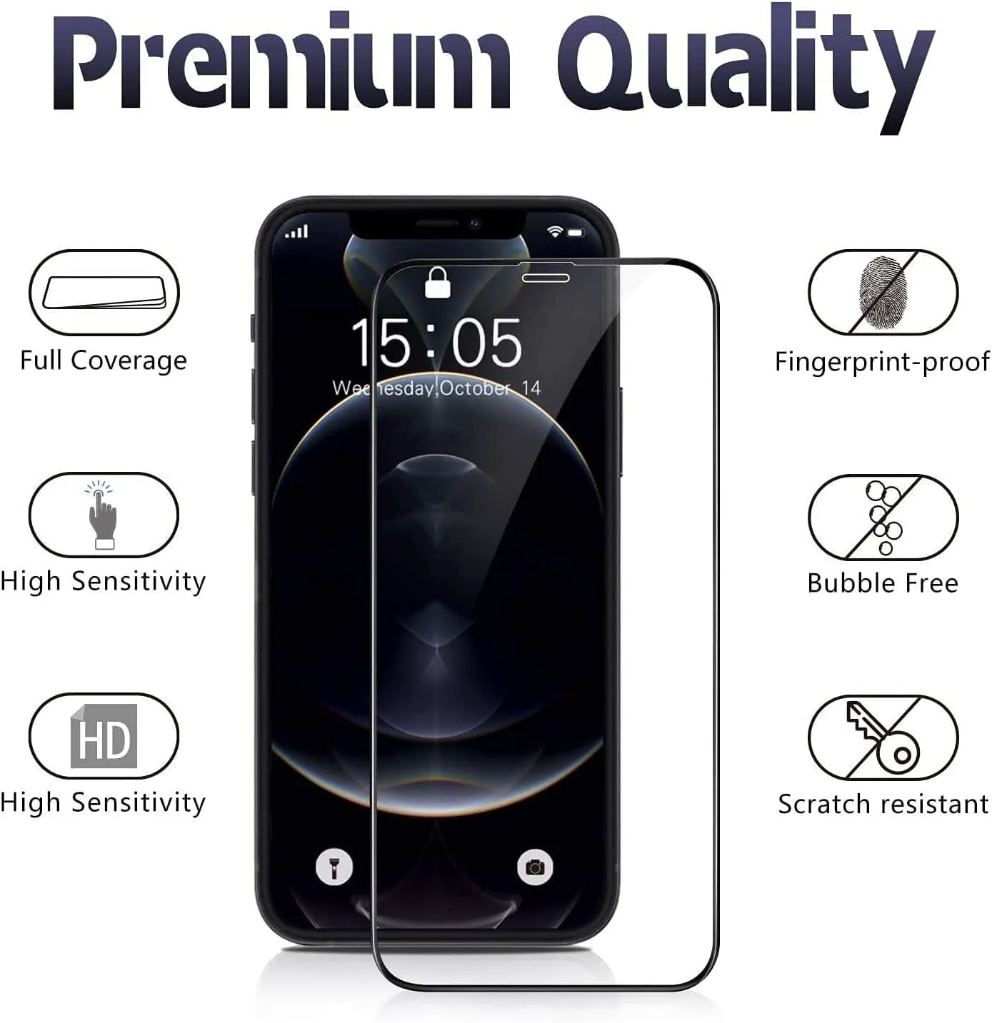 PROTECT   iPhone 15 Pro Max ESD Screen Protector, Anti Dust, 9D, Tempered Glass, Clear, CIP15PM - Image 3