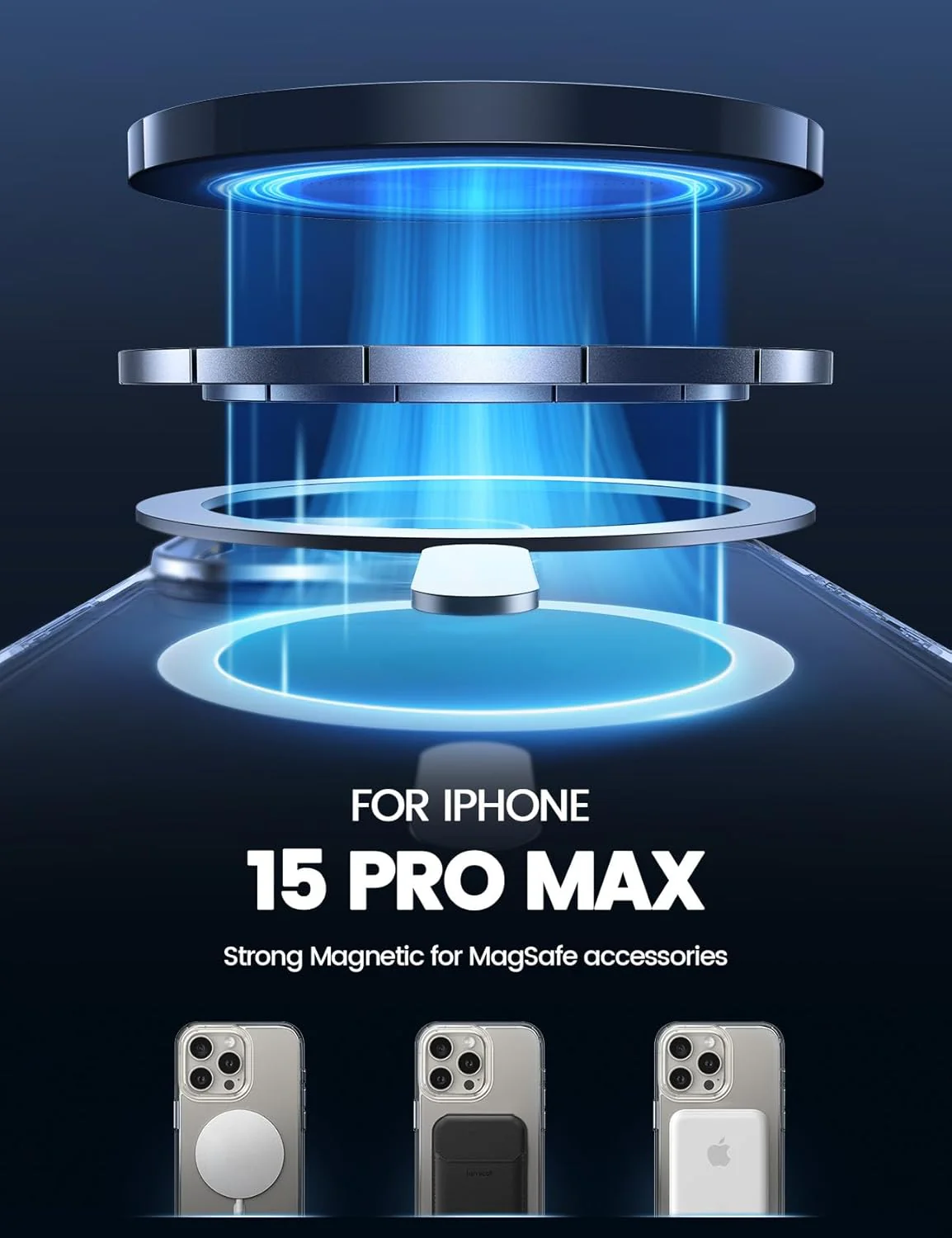 PROTECT  iPhone 15 Pro Max Magsafe Phone Case, Anti Scratch, Transparent, Protective, Clear, MSIP15PM - Image 2