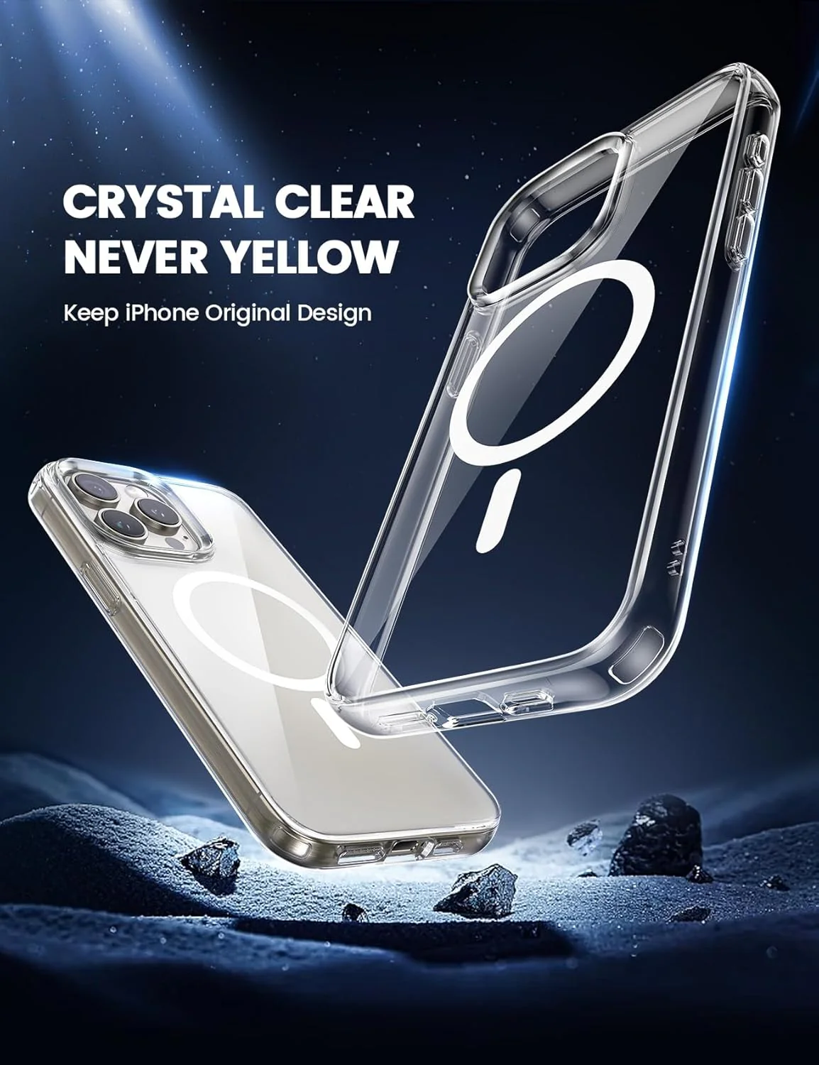 PROTECT  iPhone 15 Pro Max Magsafe Phone Case, Anti Scratch, Transparent, Protective, Clear, MSIP15PM - Image 3