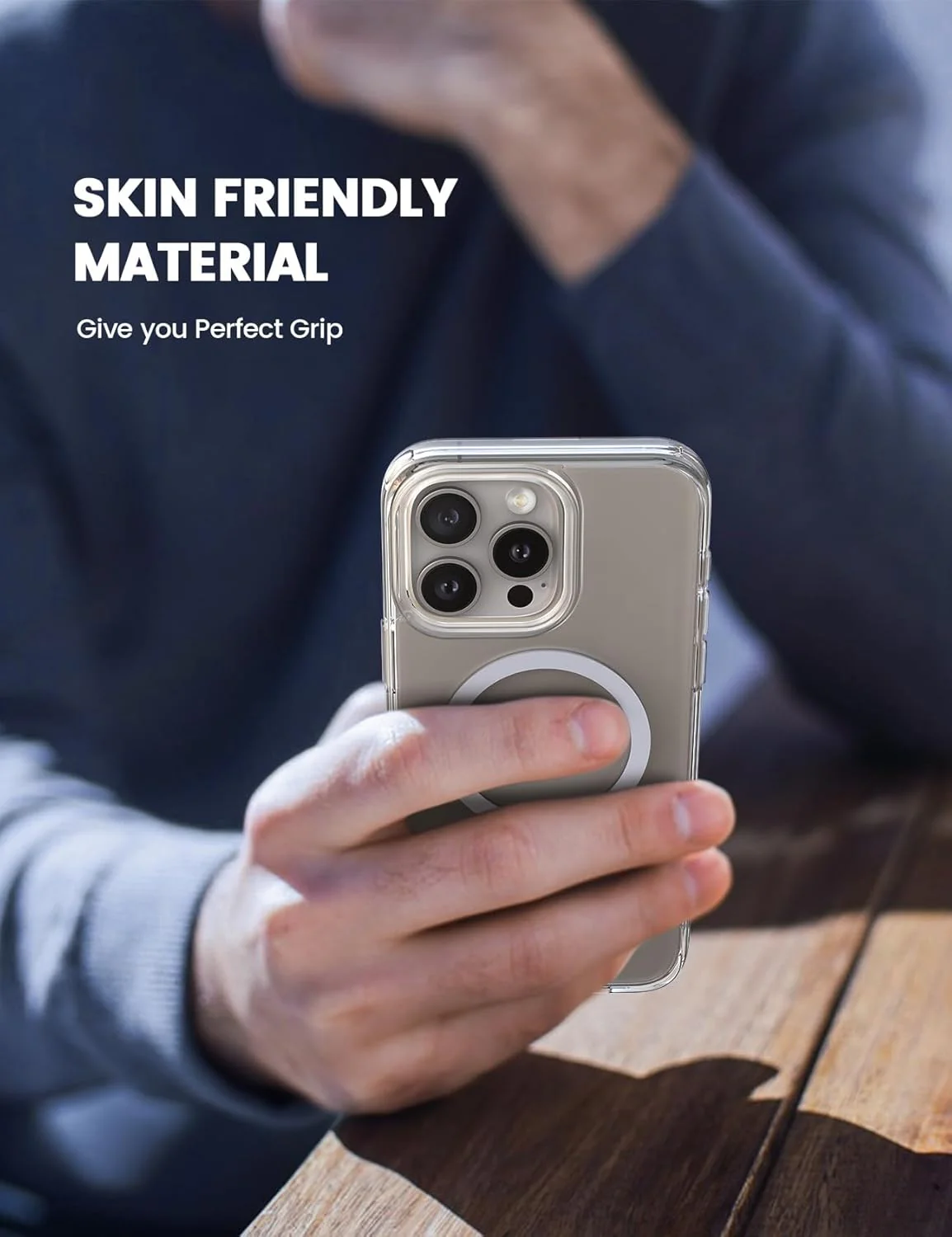 PROTECT  iPhone 15 Pro Max Magsafe Phone Case, Anti Scratch, Transparent, Protective, Clear, MSIP15PM - Image 4