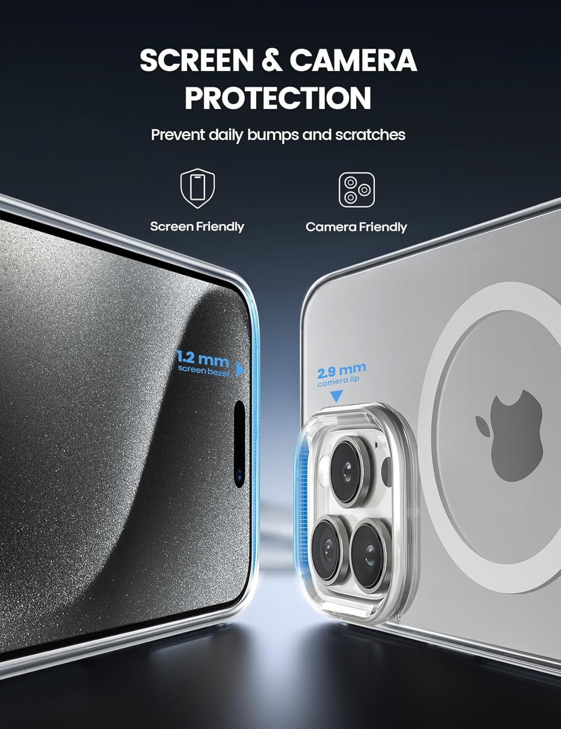 PROTECT  iPhone 15 Pro Max Magsafe Phone Case, Anti Scratch, Transparent, Protective, Clear, MSIP15PM - Image 5