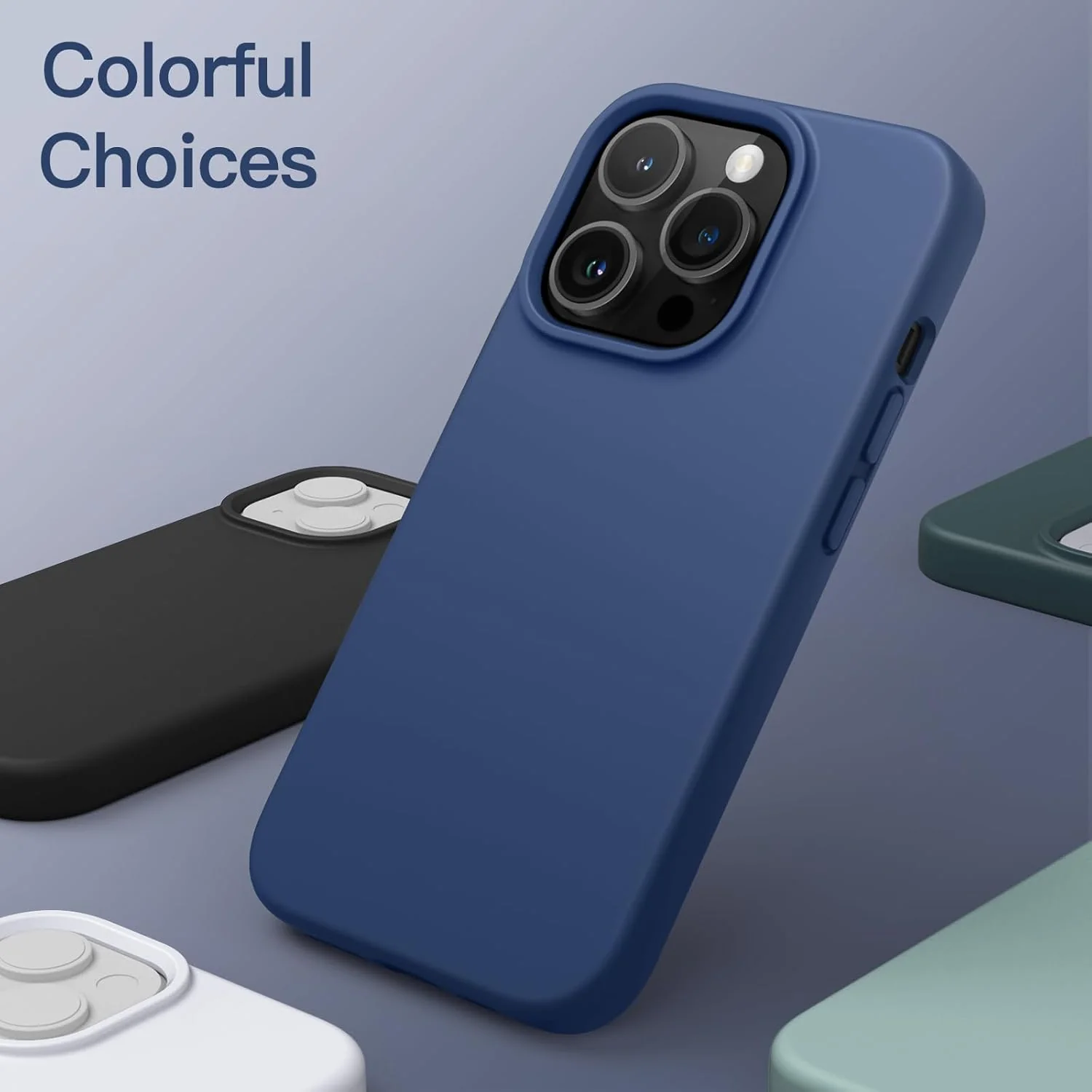 PROTECT  iPhone 15 Pro Silicon Phone Case, Magsafe, Protective, Anti Scratch, Blue, SMIP15PBLU - Image 5