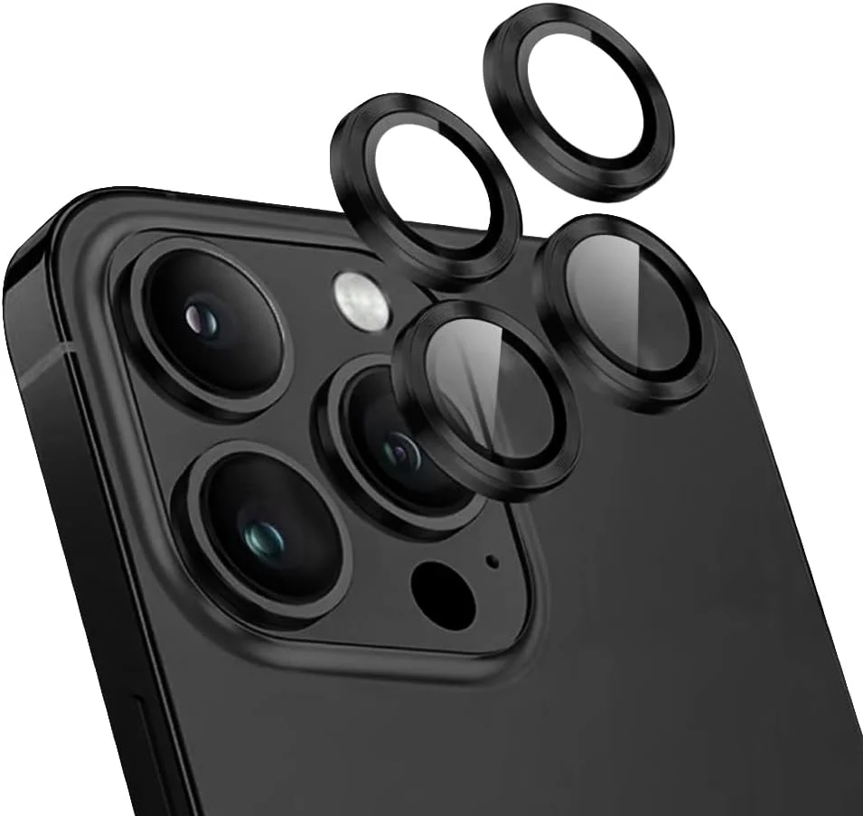 PROTECT  iPhone 15 Pro Xzoom Lens Protector, Sapphire Glass, Alloy Material, Ultra Clear, Premium Finish, Black, XIP15PBLK