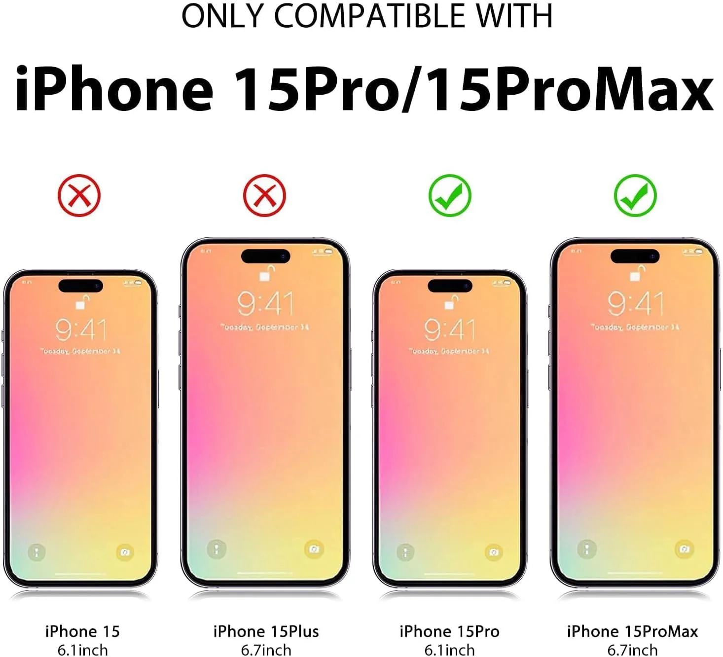 PROTECT  iPhone 15 Pro Xzoom Lens Protector, Sapphire Glass, Alloy Material, Ultra Clear, Premium Finish, Black, XIP15PBLK - Image 2