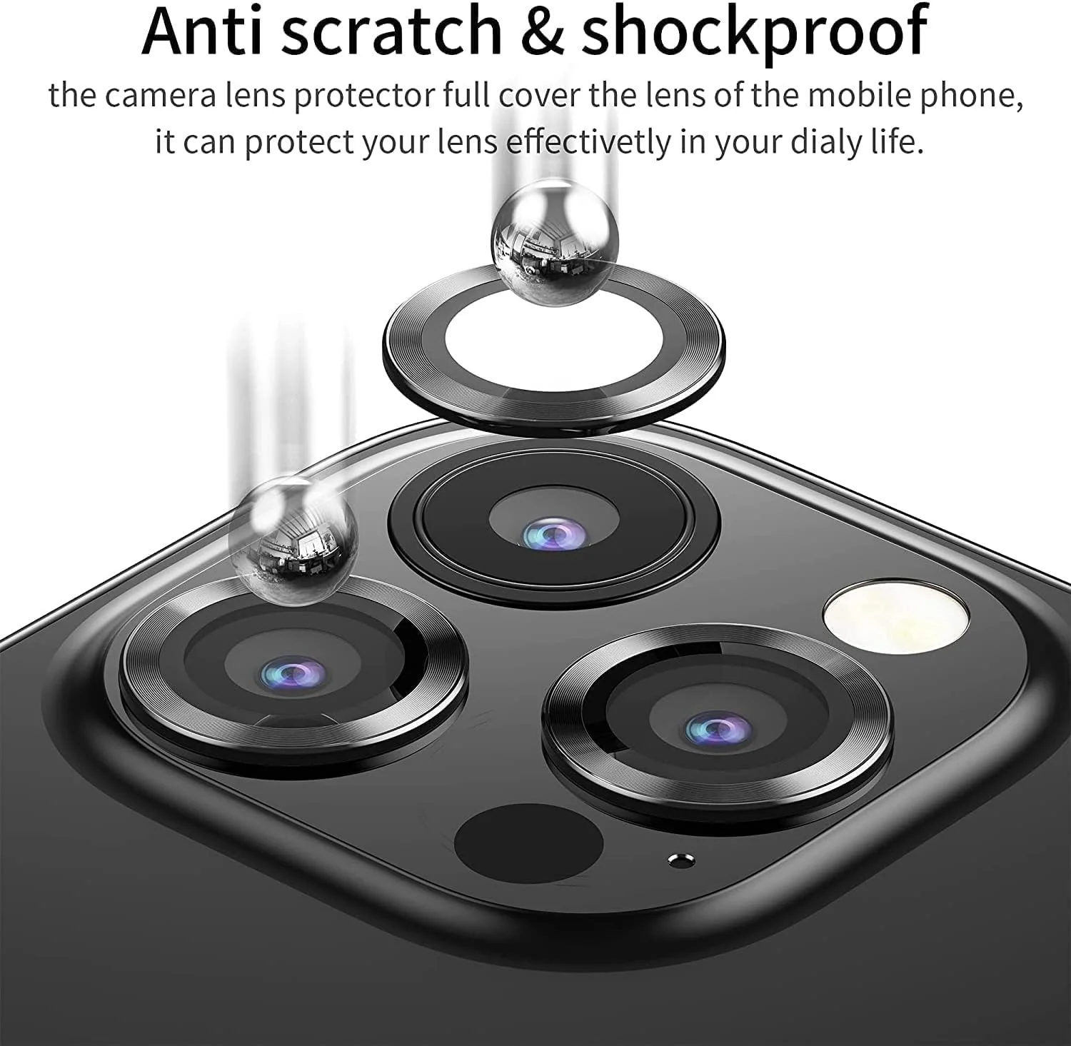 PROTECT  iPhone 15 Pro Xzoom Lens Protector, Sapphire Glass, Alloy Material, Ultra Clear, Premium Finish, Black, XIP15PBLK - Image 5