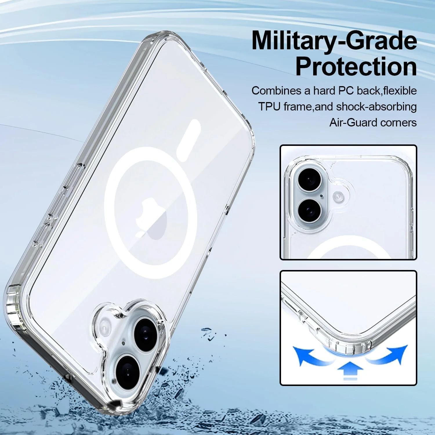 PROTECT IPHONE 16 Magsafe Phone Case, Anti Scratch, Transparent, Protective, Clear, MSIP16 - Image 5