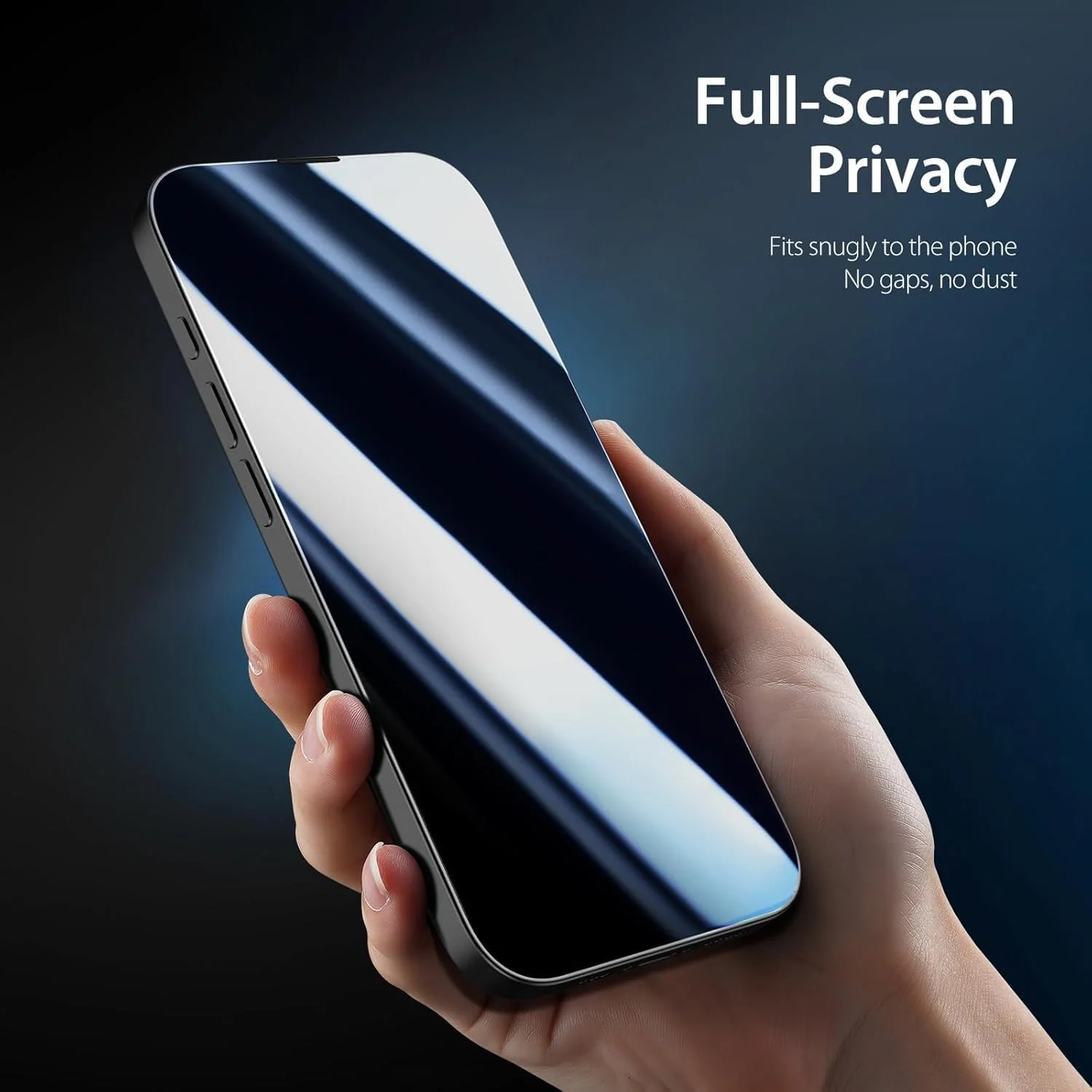 PROTECT  iPhone 16 Pro Max Privacy Screen Protector,  9D Tempered Glass, Anti Scratch, Matte , Black, PIP16PM - Image 5