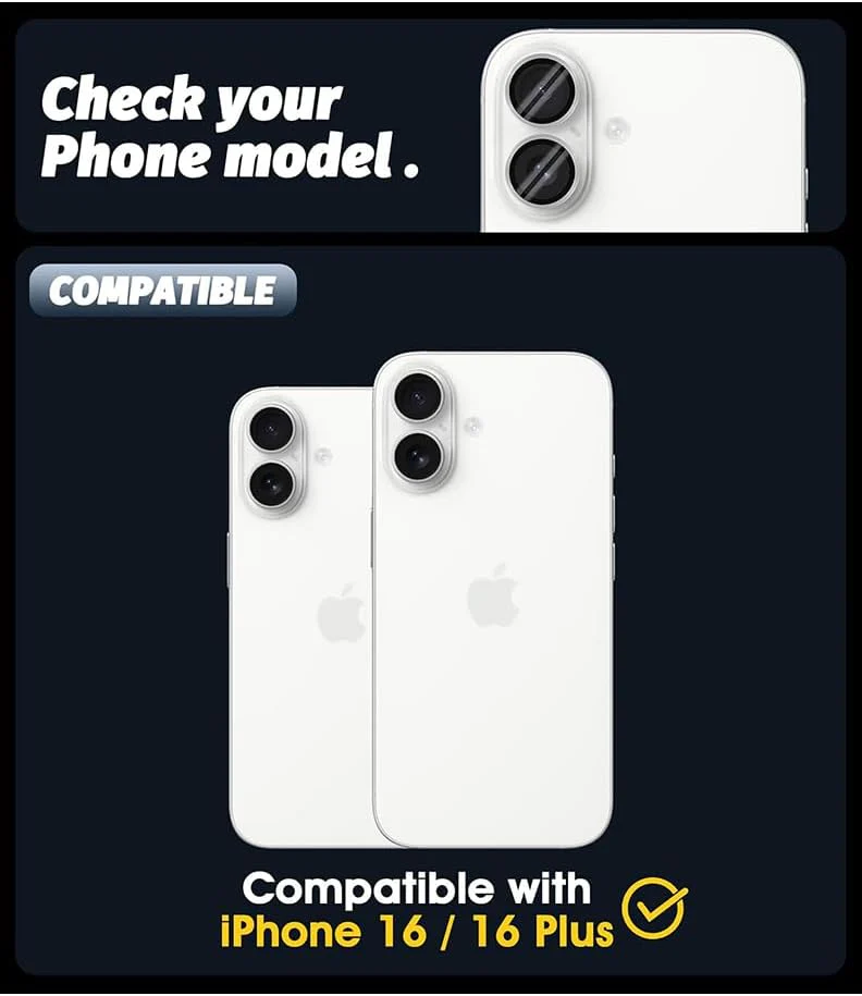 PROTECT iPhone 16 Xzoom Lens Protector, Sapphire Glass, Alloy Material, Ultra Clear, Premium Finish, Clear, XIP16SLV - Image 2