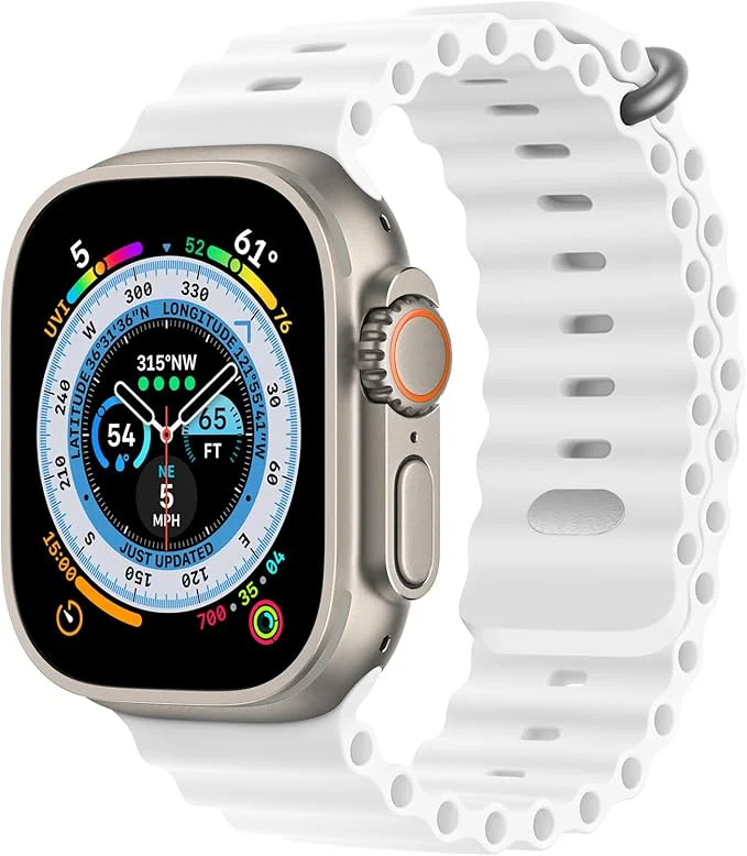 PROTECT  Ocean Band Watch Strap, For Apple Watch, 38/40/41mm, White, OWS41WHT