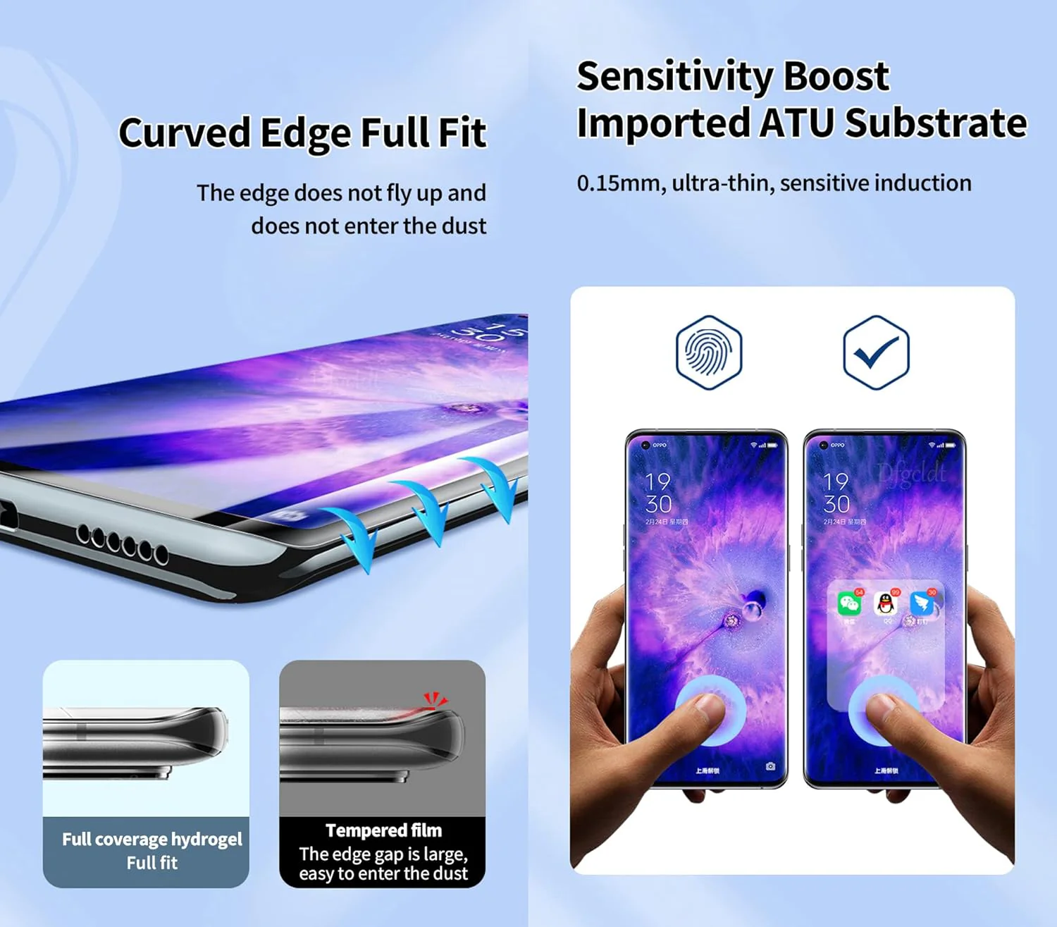 PROTECT  S25 HydroGel Screen Protector, Anti Scratch, Clear, HGSPS25 - Image 2