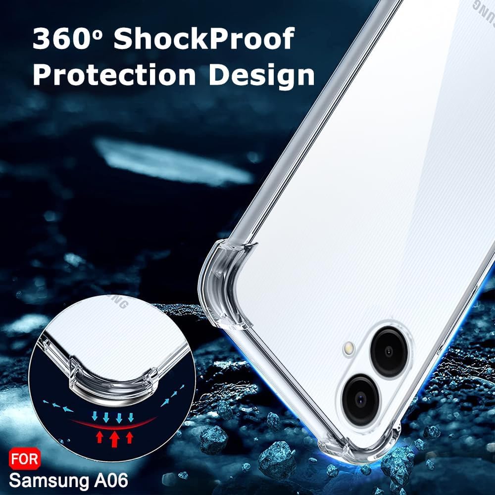 PROTECT  Samsung A06 Lucid Phone Case, Anti Scratch, Bundle, Screen Protector included, Protective, Clear, LSAMA06 - Image 2