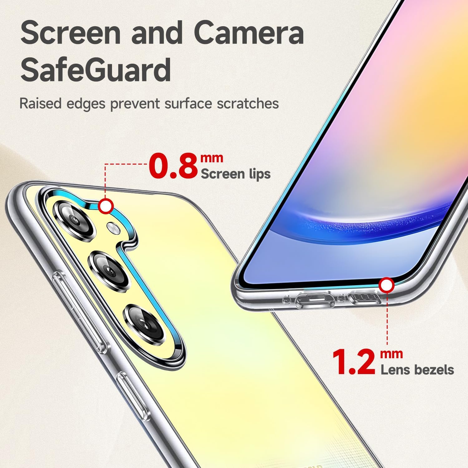 PROTECT  Samsung A26 Lucid Phone Case, Anti Scratch, Bundle, Screen Protector included, Protective, Clear, LSAMA26 - Image 3