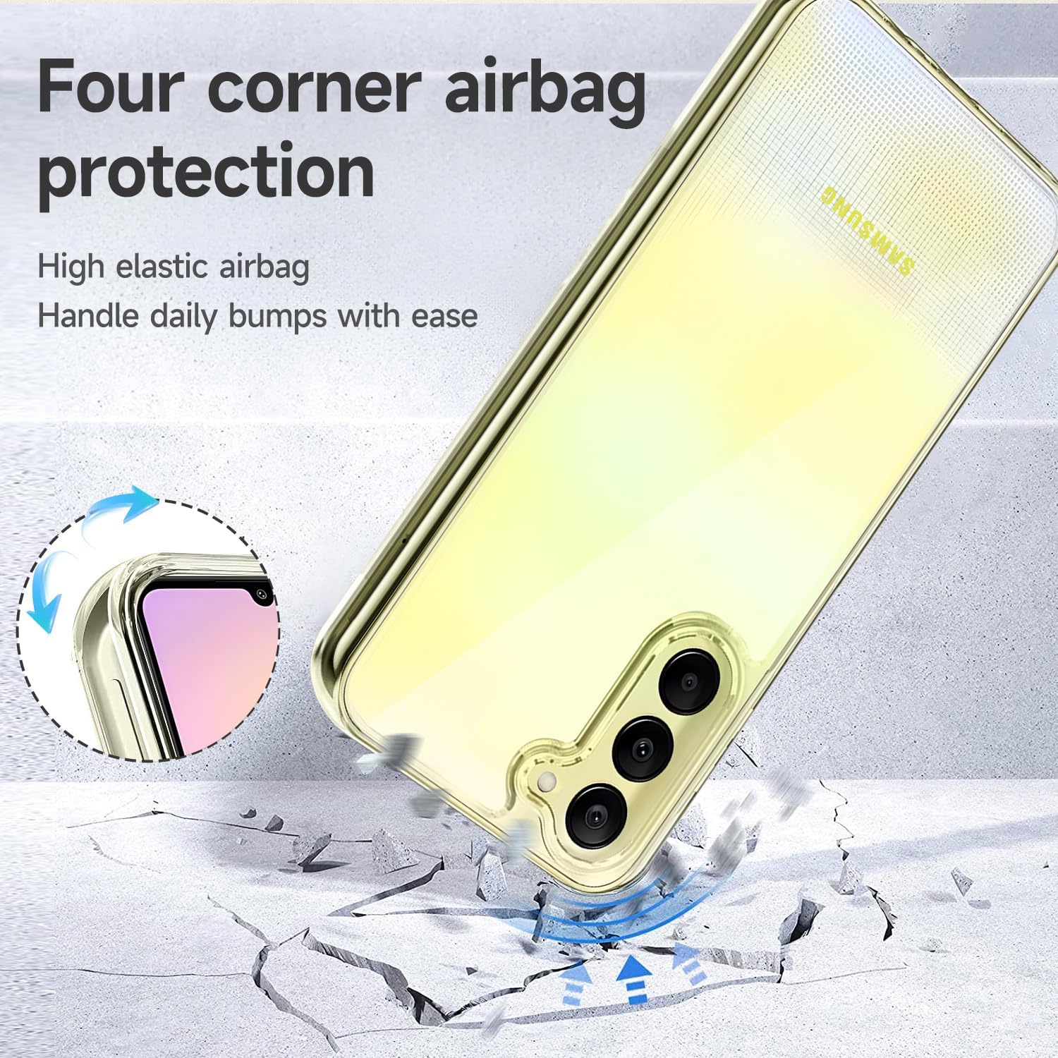 PROTECT  Samsung A26 Lucid Phone Case, Anti Scratch, Bundle, Screen Protector included, Protective, Clear, LSAMA26 - Image 4